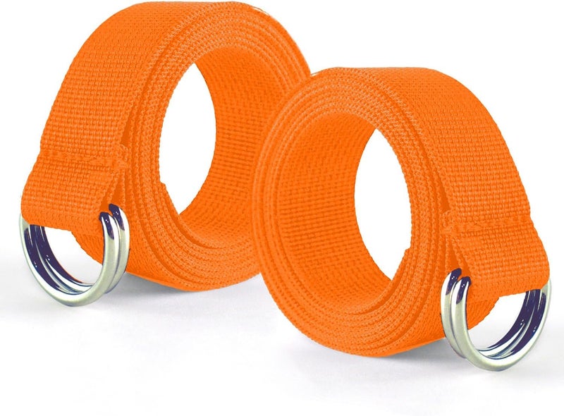 Clocean Web Football Belt with Two Stainless Steel D Rings 52' Football Pants Belt for Men Women Kids Youth Boys Girls - Image 1